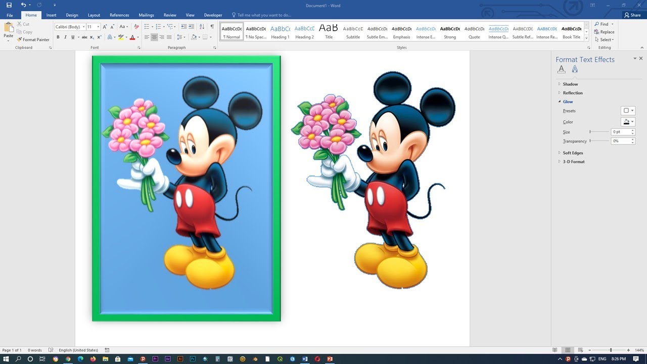 How to remove images background in MS Word Word document Tutorials