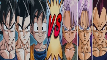Goku Family VS Vegeta Family (CPU VS CPU) - Dragon Ball Z Infinite World