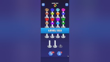 Nut Sort Level 1322 - Color Puzzle Game by Kiwi Fun #games #puzzle #NutSort #NutSortSolution