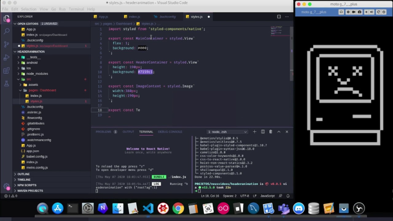 React Native - Animando Header - YouTube