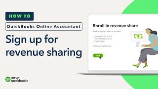 How to sign up for revenue sharing in QuickBooks Online Accountant
