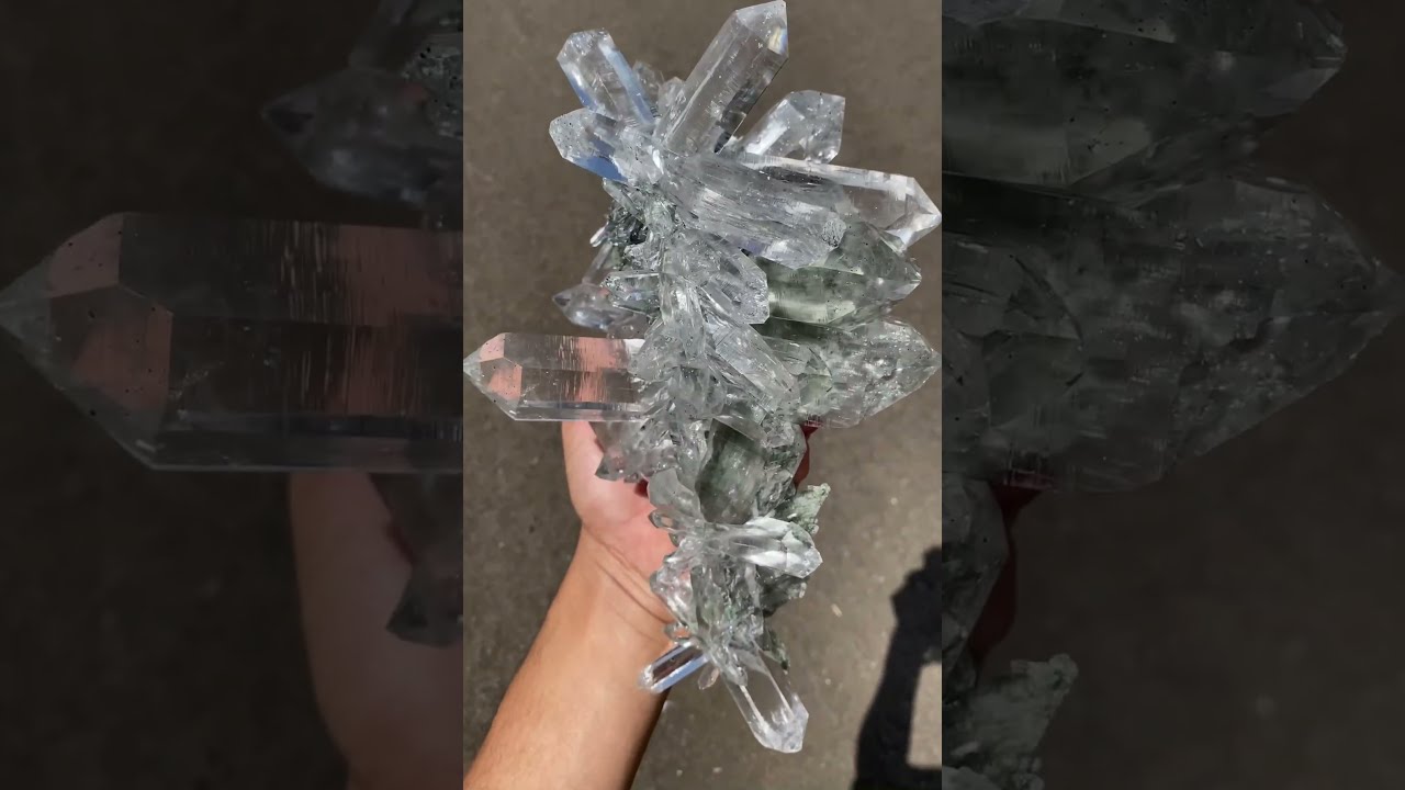 Brilliant Cluster Of Super Duper Clear Himalayan Quartz Crystals Sphatik Gargoti Museum