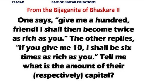 Problem from BIJAGANITA OF BHASKARA II