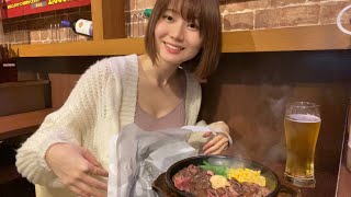 いきなりステーキでぼっち飲み！ビールかつーん！🍻