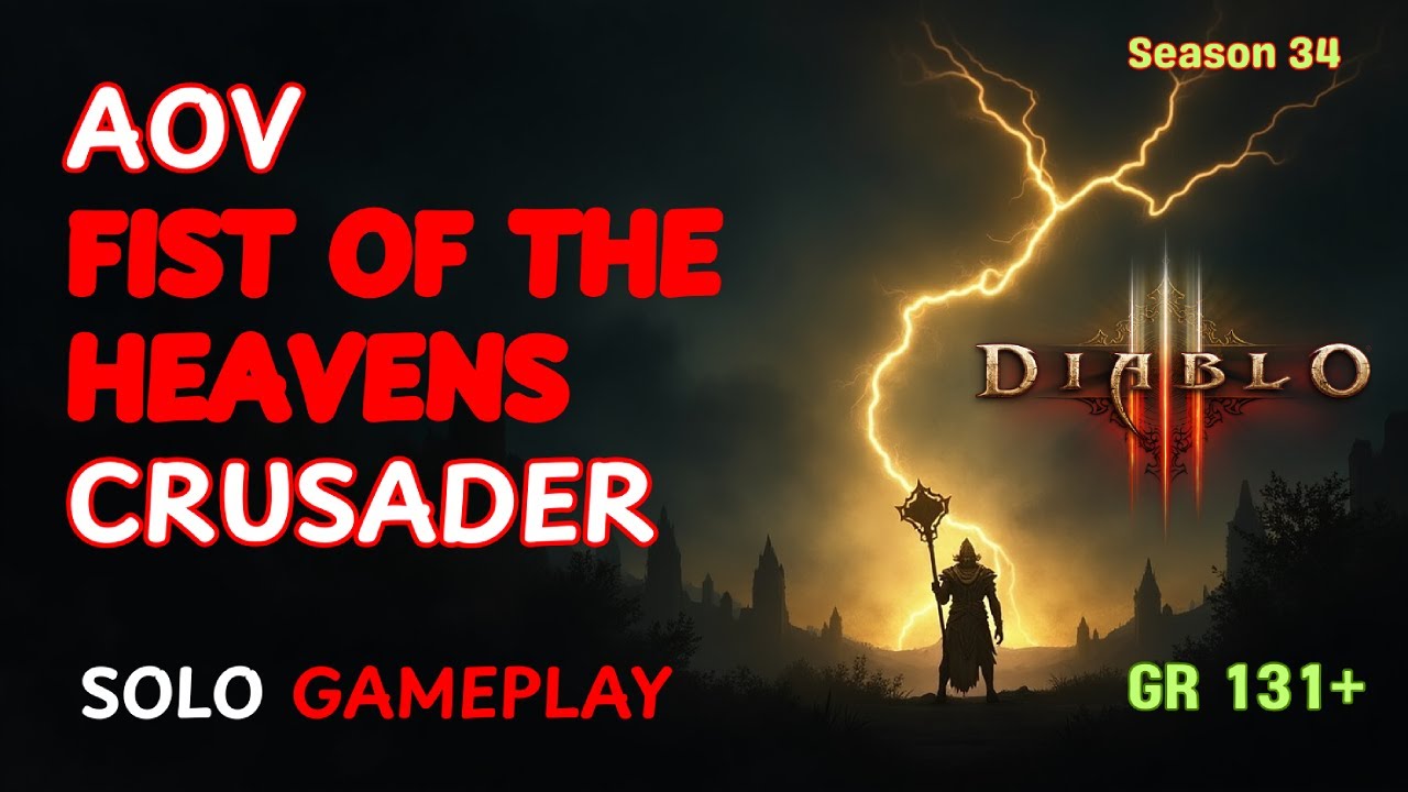 Diablo 3 Season 34 | AoV FoTH Crusader Build – GR 131 Push, Rifts & Gear Upgrades [No Commentary]