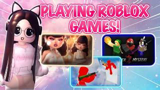 PLAYING GAMES ON ROBLOX *LIVE* screenshot 3