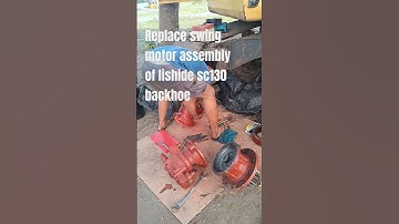 replace swing motor assembly for lishide sc130 Backhoe #subscribe #ytshorts #excavator #operator