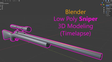 Low Poly Sniper 3D Modeling Timelapse | Blender Beginner