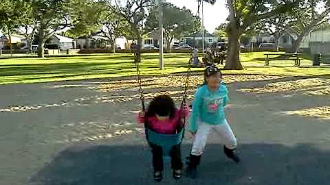 Audrey swinging