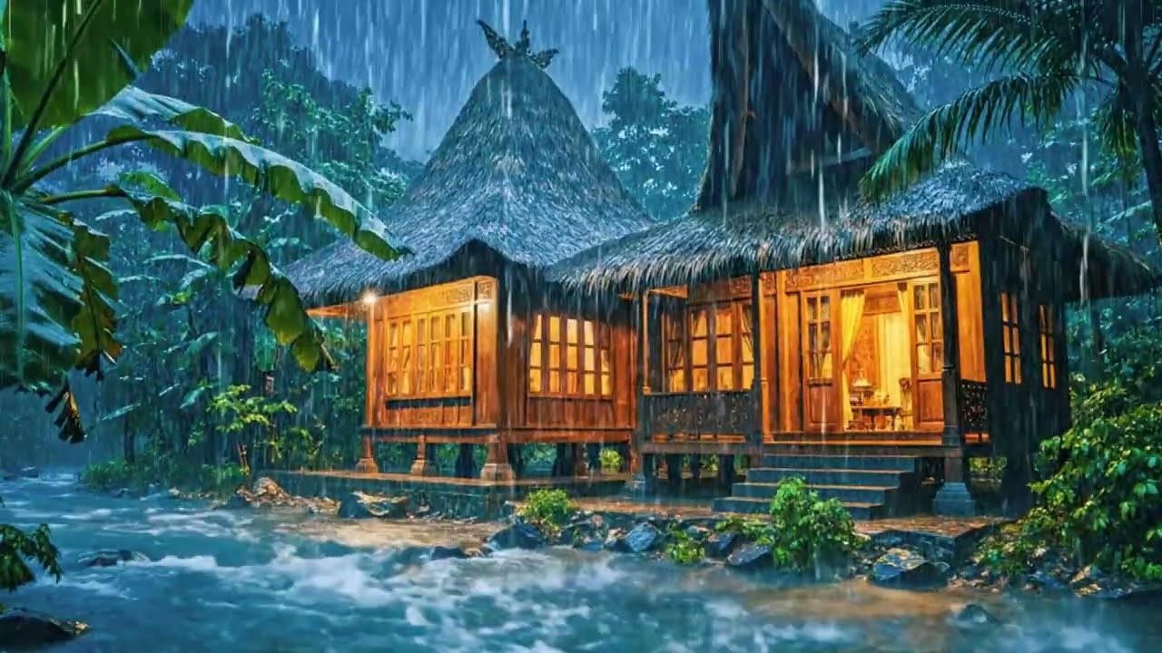 Heavy Rain Sounds for Deep Sleep 🌧️ | Relaxing Rain ASMR