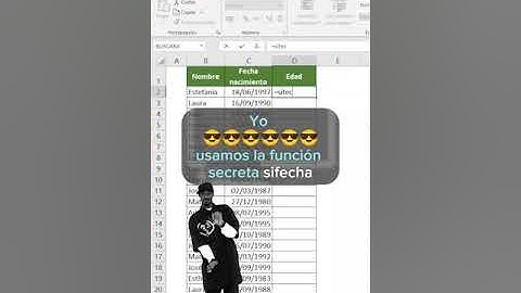 Calcular edad en Excel #superexcel #excel #tutorial