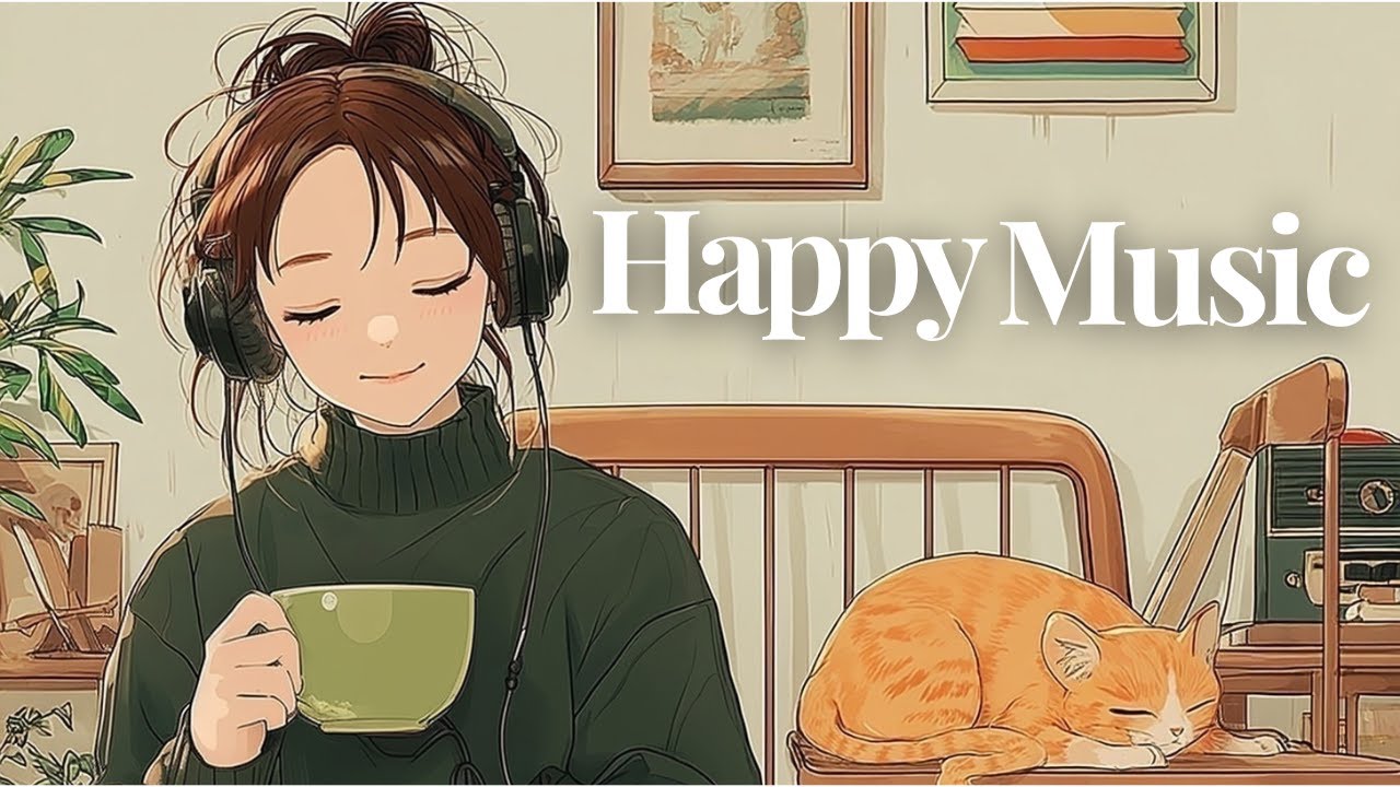 洋楽  雨音みたいに落ち着く、コーヒーと猫の静かなチル洋楽｜作業用・リラックス