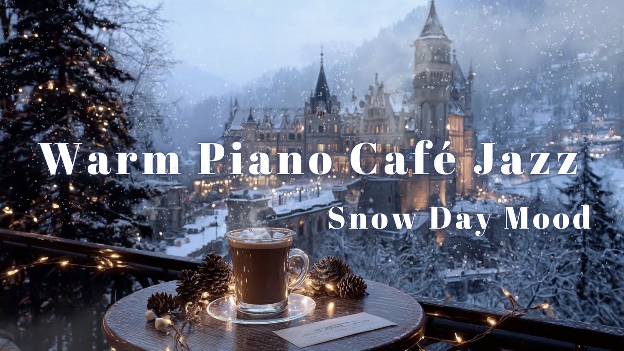雪の日の暖かいピアノカフェジャズBGM☕️作業用・勉強用・リラックスCozy Warm Piano Jazz☕️Snowfall Café Ambience｜Relax / Study / Sleep