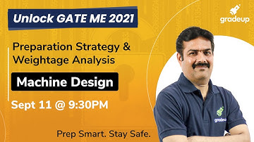 Preparation Strategy & Weightage Analysis for Machine Design | Gate Mechanical 2021 | Gradeup