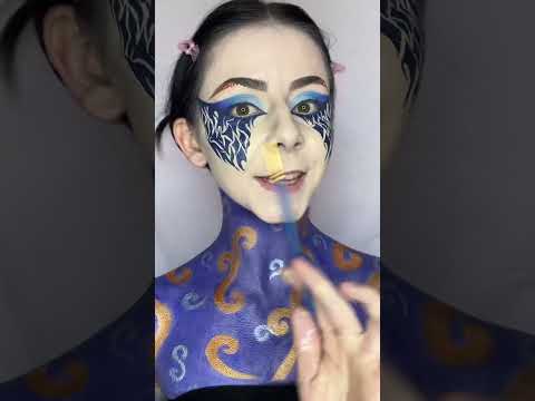 Ravenclaw Makeup🦅💙#creativemakeup #makeuptutorial #ravenclaw #harrypottter #makeupseries #makeup