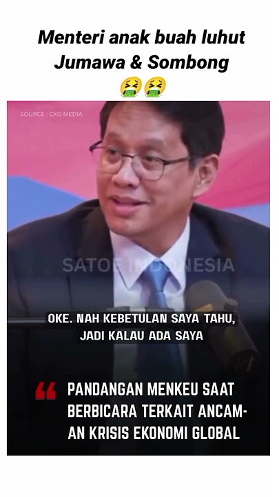 The new Minister of Finance is very arrogant