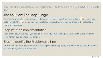 How to Handle Unexpected Errors in Batch Files