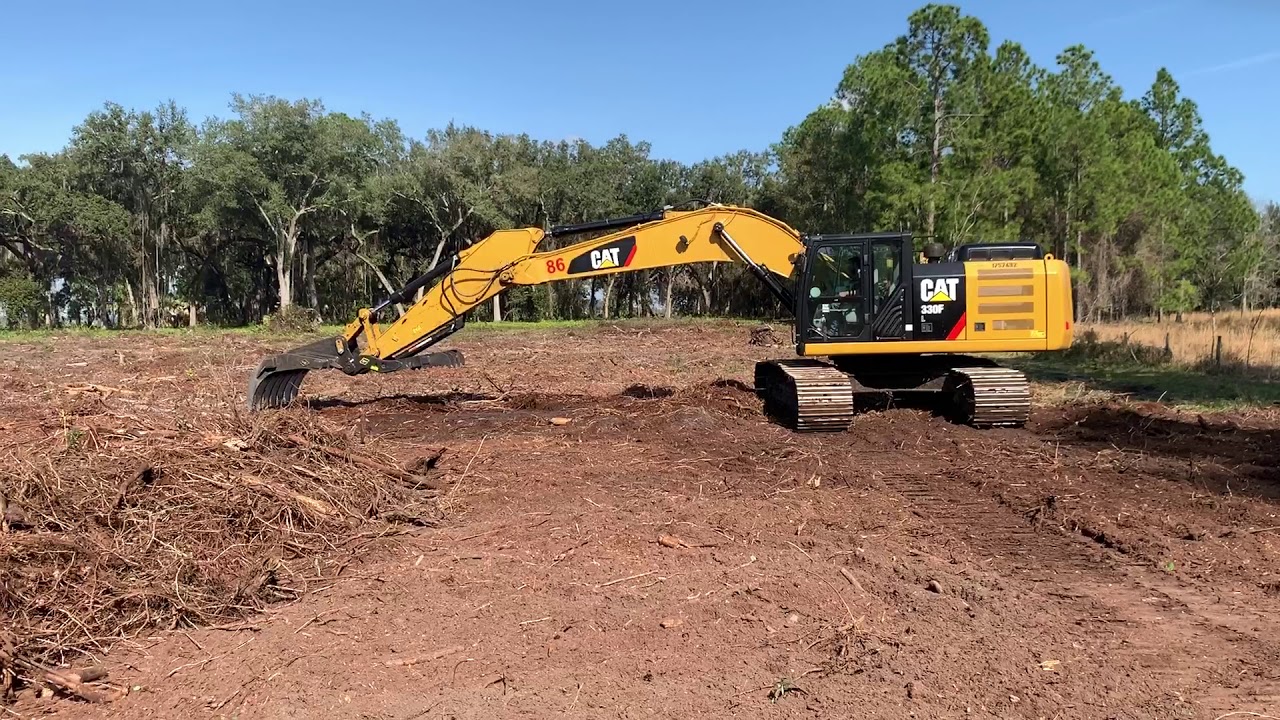 Pemberton Rake PEMBERTON Excavator Rake w/ Custom Thumb Attachment. - YouTube