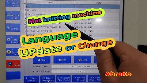 How to load new language package for Tongxing flat knitting machine