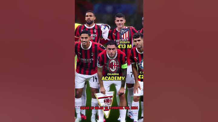 SQUAD AC MILAN VS LIVERPOOL UCL 2024 | Transfer Value #bintangbola