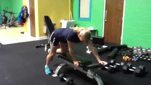 Drop set of strict one arm rows