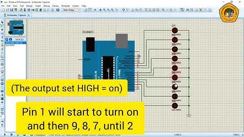 LED Running Simulation uses Arduino and Proteus (EAS Project)