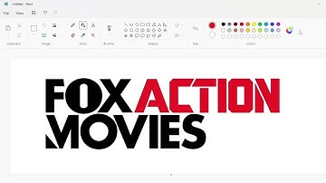 How to draw the Fox Action Movies logo using MS Paint | How to draw on your computer
