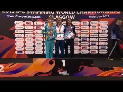 Women's 100m Breaststroke SB11 | Victory Ceremony | 2015 IPC Swimming World Championships Glasgow