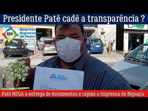 Patê deixa de ser transparente ao NEGAR  entrega de cópias do Edital 006/2021 a Imprensa de Biguaçu