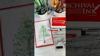 Hand painted Christmas cards are easy with my stamp designs #cardmakingtechniques