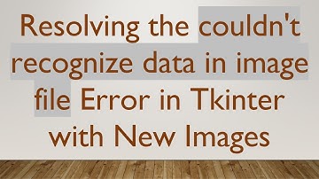 Resolving the couldn