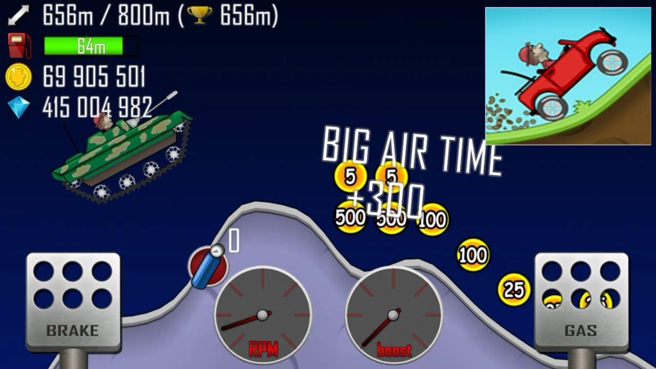 Hill Climb Racing-Tank on moon 1060m Android/Ios | HD Gameplay by kcplaysdroid