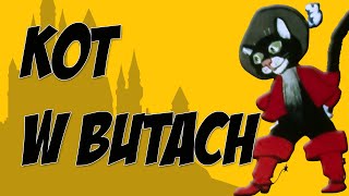 Kot W Butach Bajanie Na Ścianie