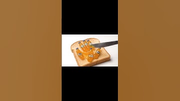 Mini Fanta Bottles Melting on Toast | Satisfying Orange Syrup ASMR in 8K
