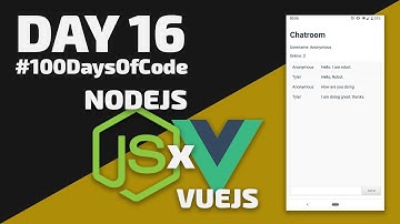 How to create a CHAT APP in VueJS & NodeJS - Day 16 - #100DaysOfCode