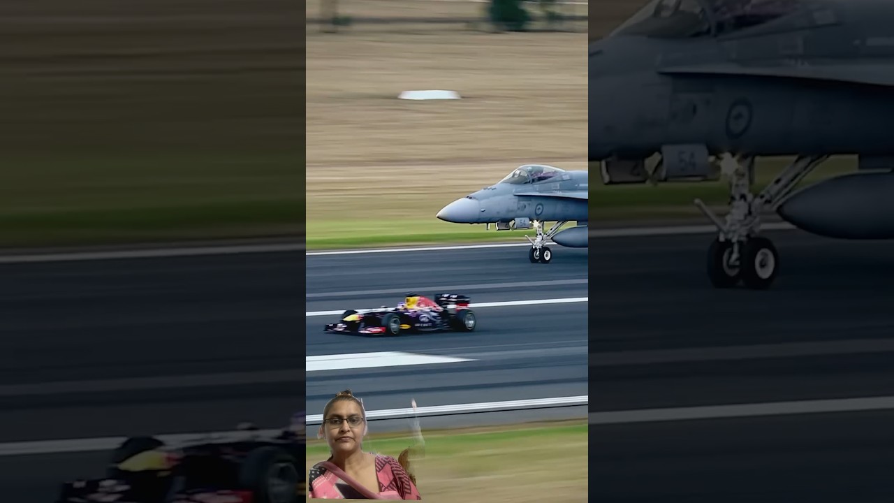 Fighter jet versus F1 car  