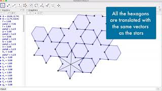 A Design of Stars and Hexagons in GeoGebra