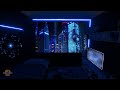 Spend the Night in a Relaxing Futuristic Apartment - Smoothed Brown Noise Ambience with City View