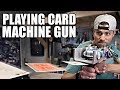 Playing Card Machine Gun vs. Human Card Thrower