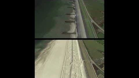 De Hondsbossche in vogelvlucht / The Hondsbossche flyby - before and after construction