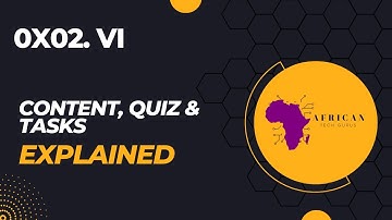 0x02 Vi - Content, Quiz & Tasks Explained