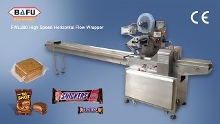 flow wrapper, flow pack machine, flow wrapping machine, horizontal packaging machine