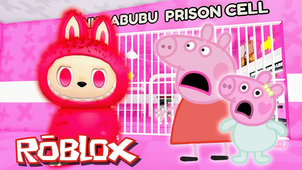 Evie Pig and Peppa Pig ESCAPE PINK LABUBU’S PRISON in ROBLOX! 💗 CUTE MONSTER TURNS EVIL!