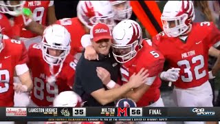 HIGHLIGHTS: Luke Nickel leads No. 2 Milton to 56-35 win over Langston Hughes in 5A state title game