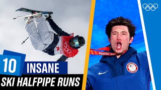 10 INSANE ski halfpipe runs! ⛷