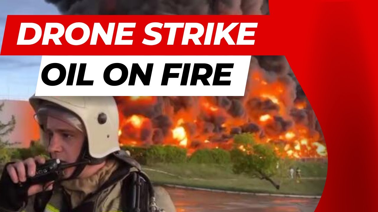 Russian oilfields on fire - Ukrainian drones strike 🔥🚒 