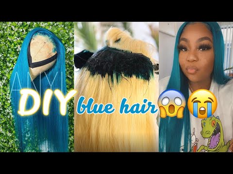DIY Vibe Time How To Use Water Color Method Tint Blue Color From 613 Blonde Hair Review Ft Ulahair.