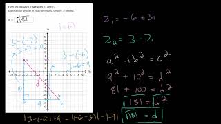 Distance Between Complex Numbers: Practice