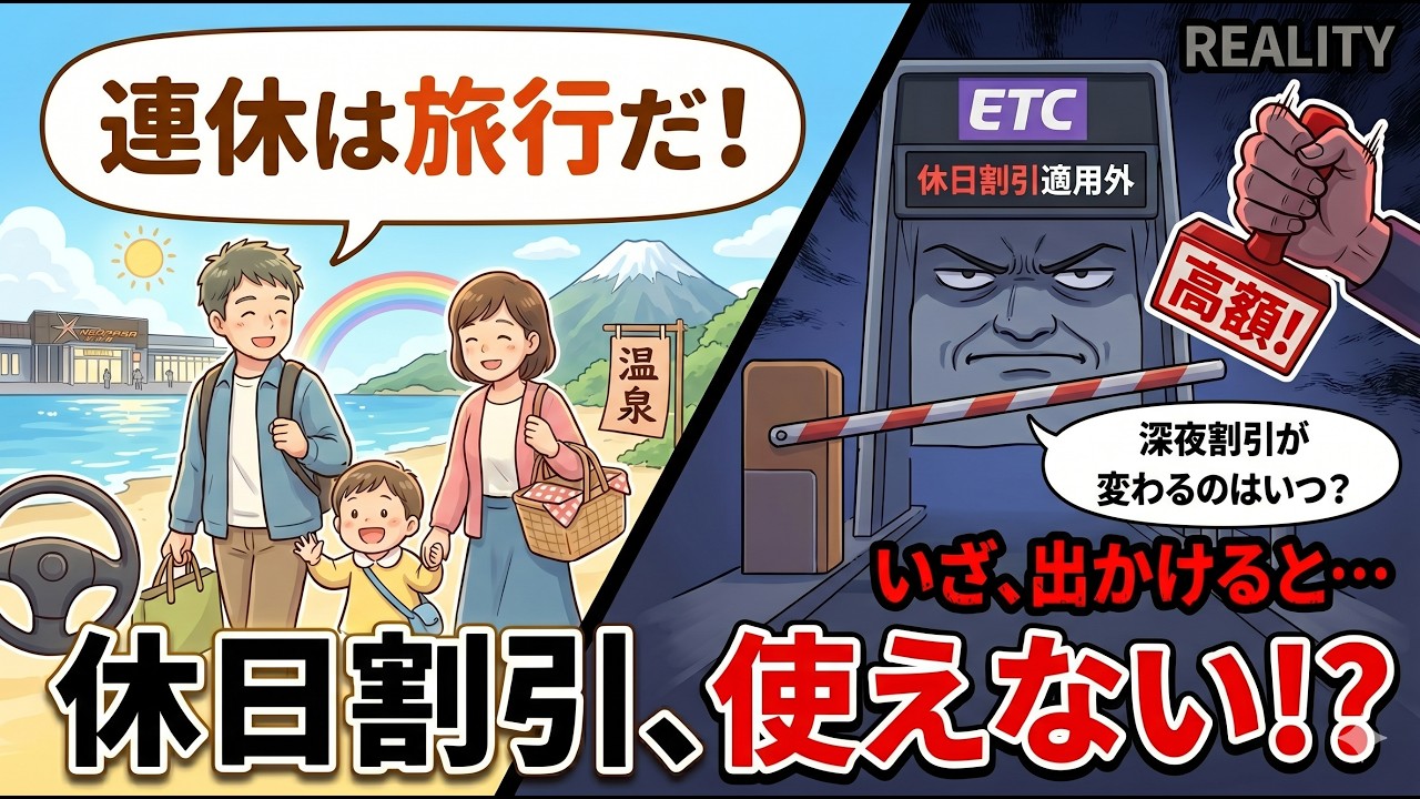 国が『休め！出かけろ！』と言うのに、高速は割引なし？連休の割引の使い方
