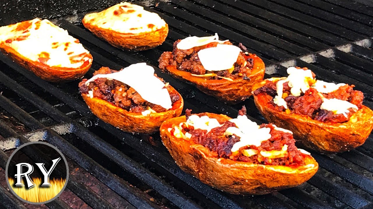 Crispy Meaty Potato Skins With Three Simple Fillings